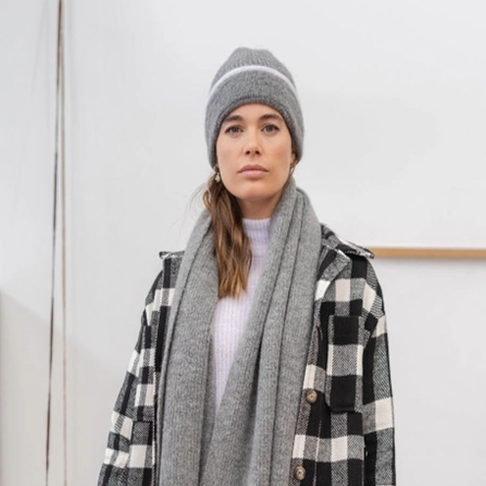 Anthracite/Lilac Beanie 
